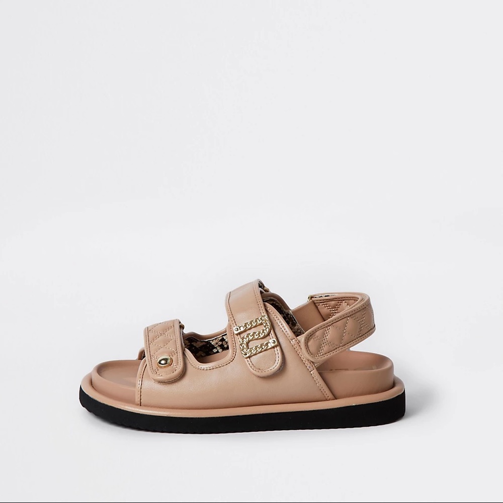 River island beige sporty sandals. New, never worn